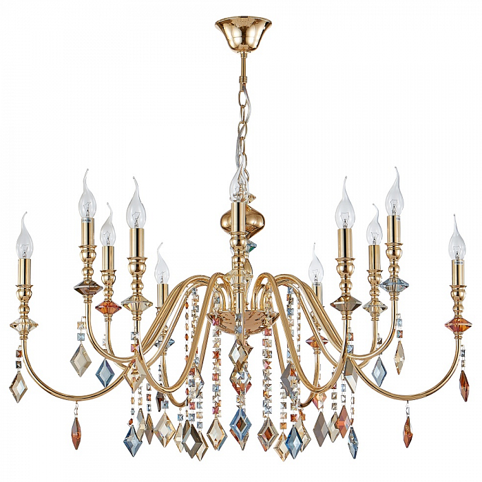 Люстра Crystal Lux MERCEDES SP6+6 GOLD/COLOR