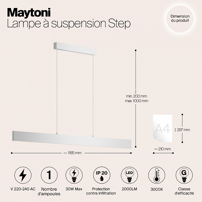 Светильник Maytoni P010PL-L30W